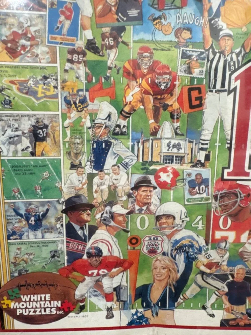 White Mountain Everything Football Puzzle 1000 Pieces 24”x30” New Sealed 2007 - Picture 12 of 15